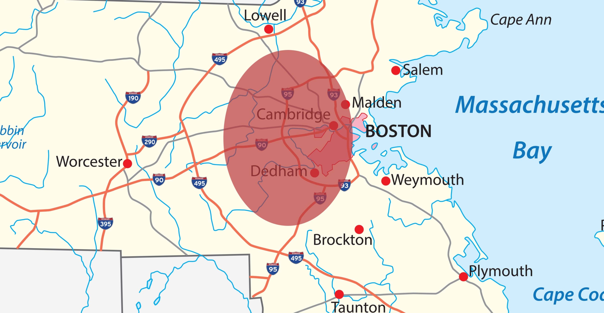 The service area of The Clean Edge includes Newton, Wellesley, Dover, Natick, Sherborn, Needham, Framingham, Westwood, Dedham, Norwood, Sharon, Canton, Brookline, Waltham, Lexington, Arlington, Belmont, and Winchester.